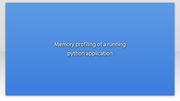 Memory profiling of a running python application