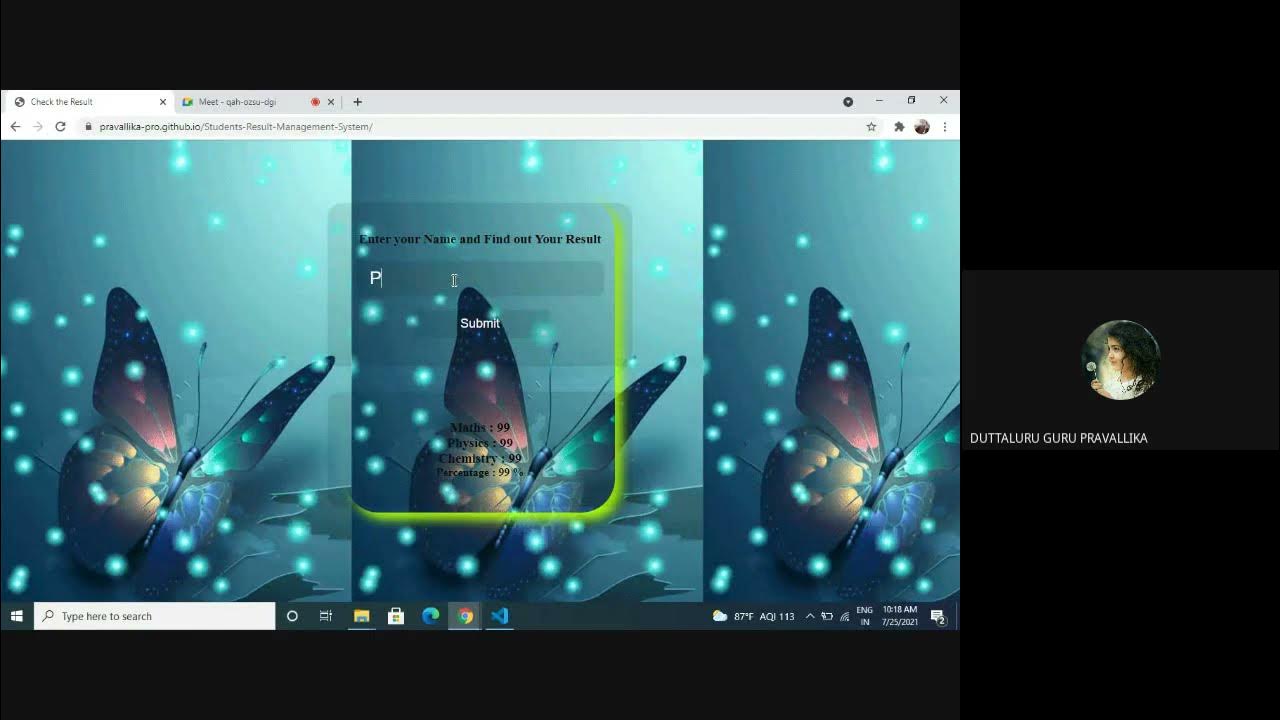 Students Result Management System with beautiful background using Html ...