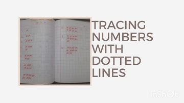 Tracing numbers from 1 to 10 with dotted lines