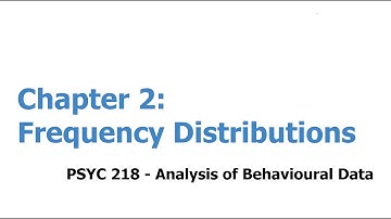 PSYC 218 - Ch 2 - Part 1 - Frequency Distributions