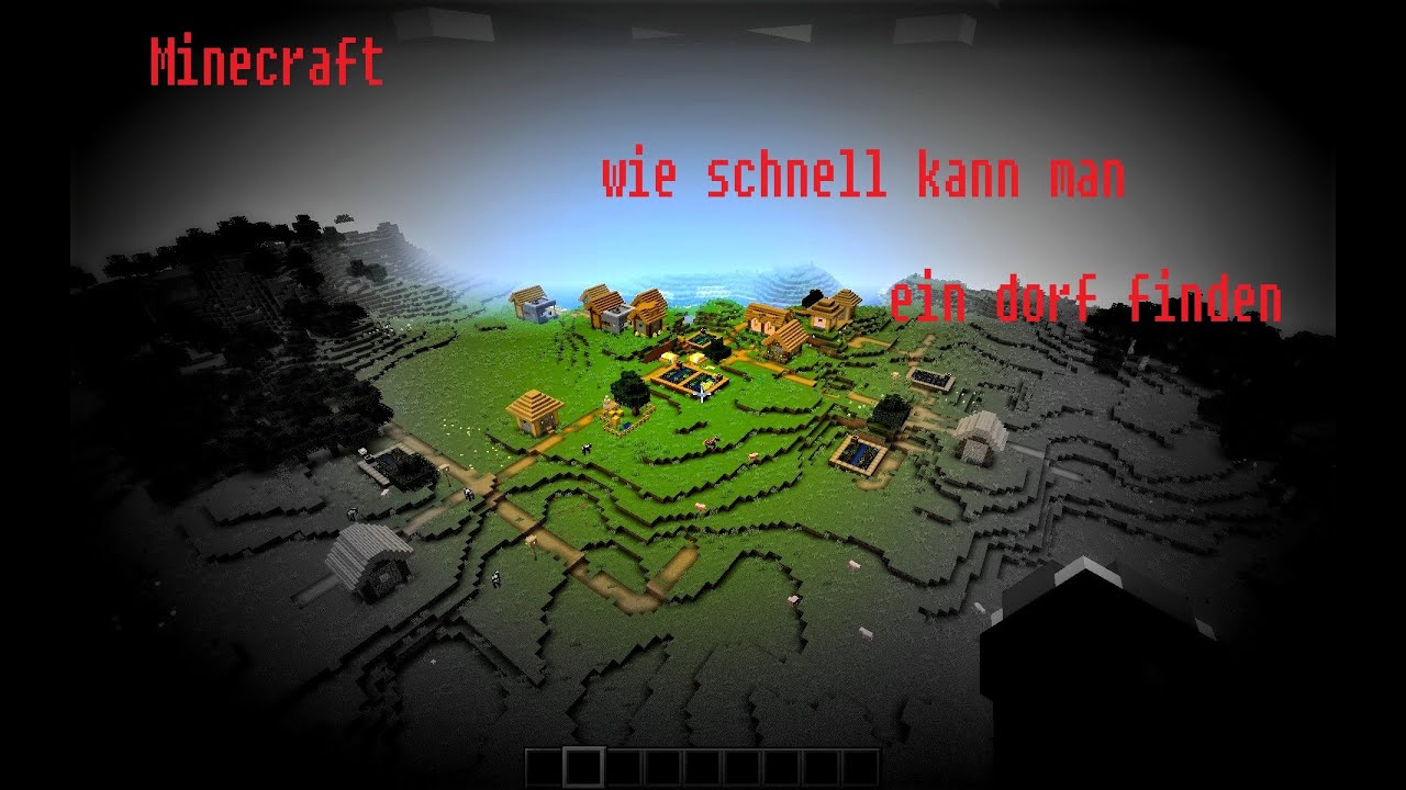 Wie Findet Man In Minecraft Ein Dorf Minecraft Wie schnell kann man ein Dorf finden - YouTube