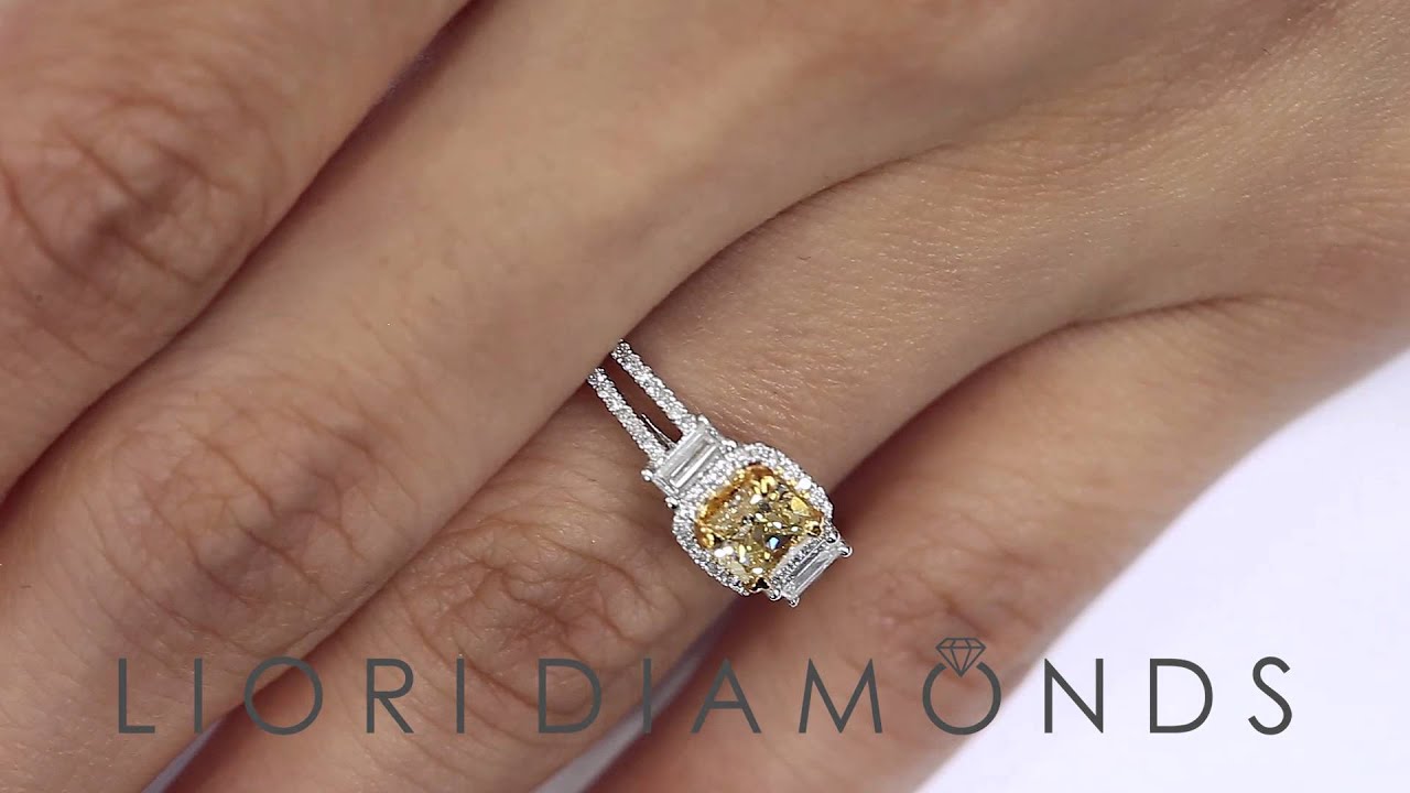 cushion cut diamond engagement rings fd 570 1 25 ct natural fancy vivid yellow cushion cut diamond cushion cut diamond engagement rings fd 570 1 25 ct natural fancy vivid yellow cushion cut diamond