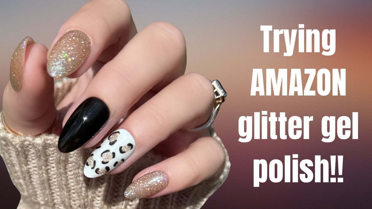 【ANTIGEL】新作Short★DAILY PAILLETTE Trying AMAZON Glitter Gel Polish (SHOOK!!!) + EASY Cheetah