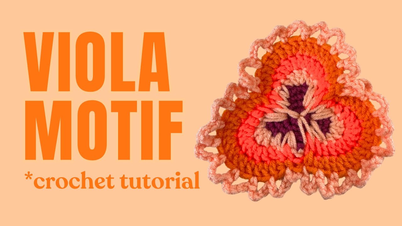 CROCHET MOTIF: Viola Motif (tutorial)