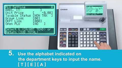 Casio Programming / Setting PLUs Data - Casio SE-C450 , SE-C3500 , SE-S400 , SE-S3000