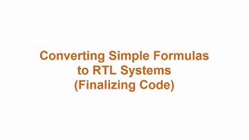 Conversion of Formula to RTL