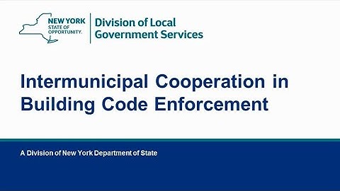 Intermunicipal Cooperation in Building Code Enforcement