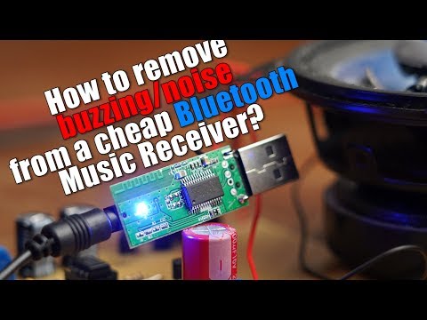 How to remove buzzing/noise from a cheap Bluetooth Music Receiver? (Experiment)