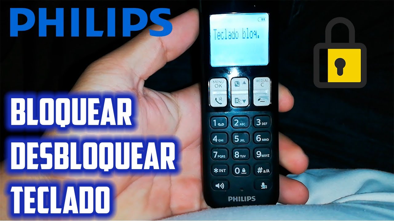 Como Desbloquear Y Bloquear Teclado De Telefono Philips D230 D2303B D2301B  D230WP 
