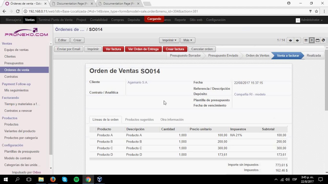 crear factura desde ov facturando por linea de pedido youtube
