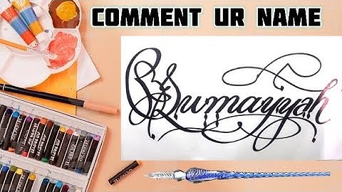 Sumayyah Name Signature Calligraphy Status | How to Draw, Cursive Calligraphy with Cut Marker