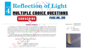 CHAP-4|Reflection Of Light||multiple choice Questions-mcq||physics||Page No. 199||CHEM FOCUS POINT