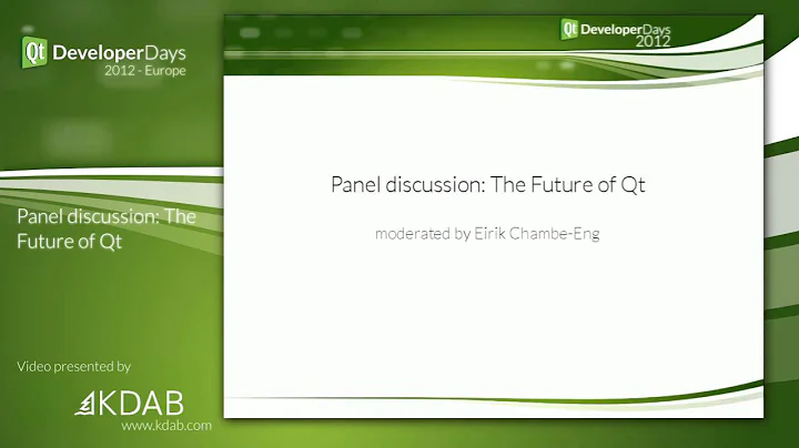 QtDD12 - Panel discussion: The Future of Qt