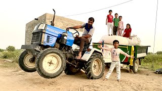 Escorts Steeltrac 15 Mini Tractor Full Loaded Trolley with Cotton || Mini Tractor Video