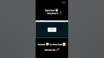Digital Clock ⌚ Using React Js 📱#reactjs #programming #shorts #clock #js #shortsfeed #frontend