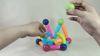 Playing With Magnets -  Flower and Playground Magnetic Sticks and Balls | MS011