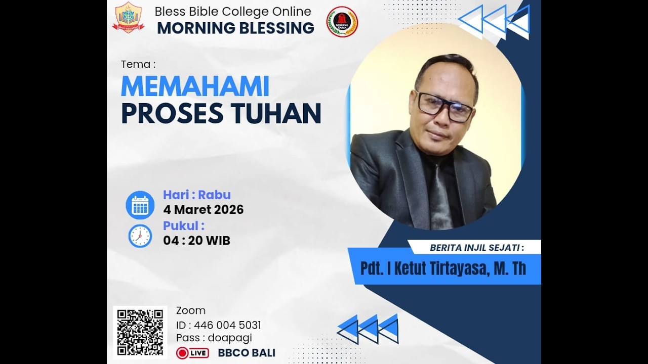 Memahami Proses Tuhan | Pdt. I Ketut Tirtayasa, M.Th | MB BBCO | 04 03 26