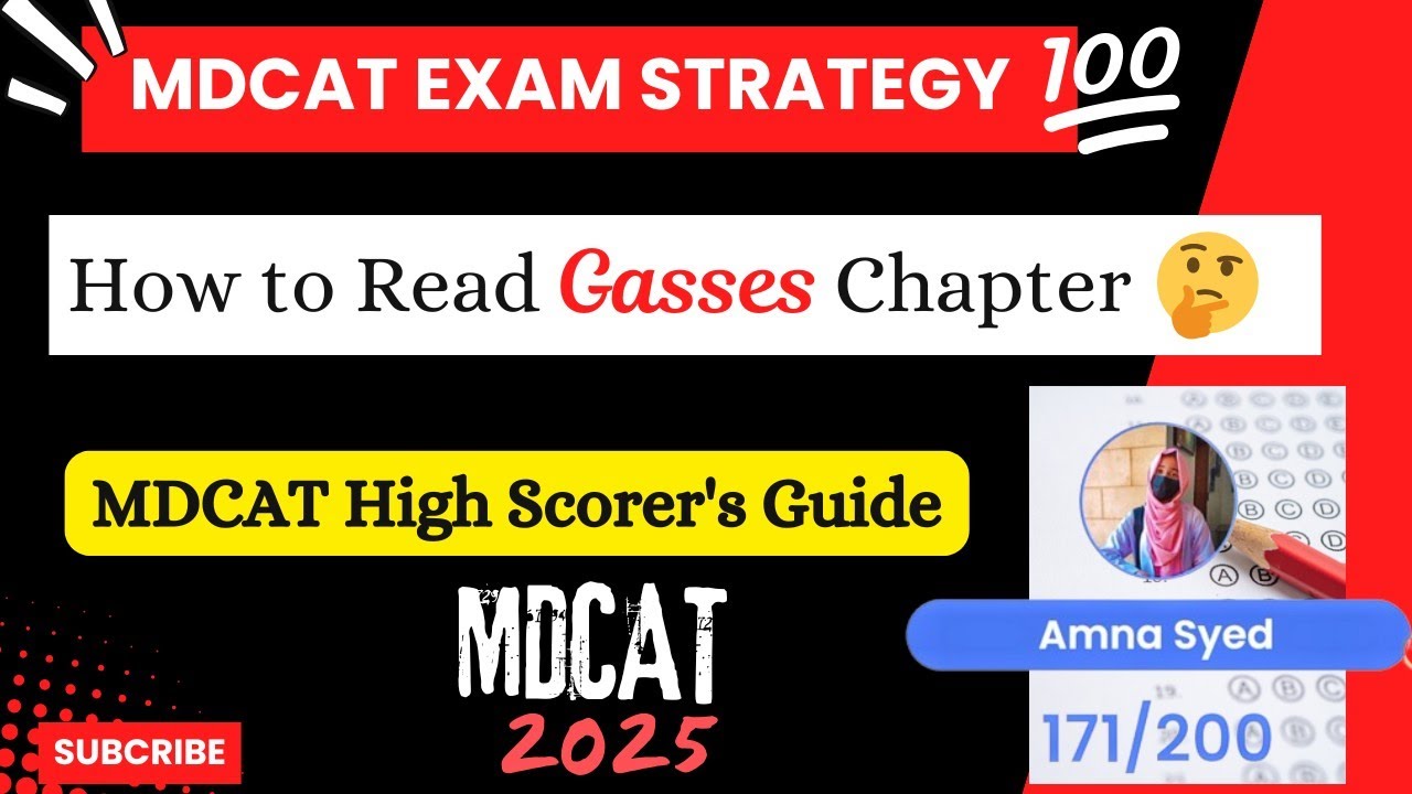 How to Read Gasses Chapter | How To Get Highest Marks in Mdcat | How To ...