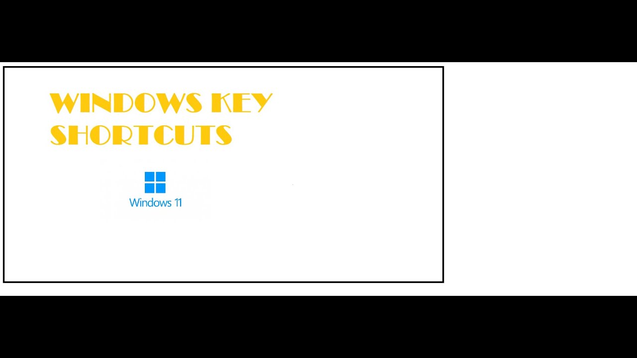 Windows Key Shortcuts YouTube