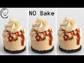 Mini Caramel Cheesecakes Stabilized Whipped Cream NO Bake Make Ahead So Delicious!