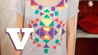 How To Make A DIY Aztec Print T-Shirt: Fix Up Look Sharp - S01E6/8