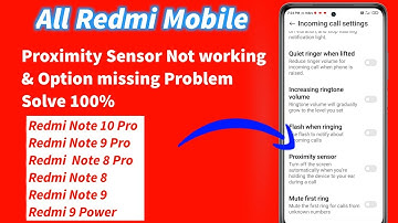All Redmi mobile Proximity Sensor option missing Problem | All Redmi mobile Proximity Sensor Problem