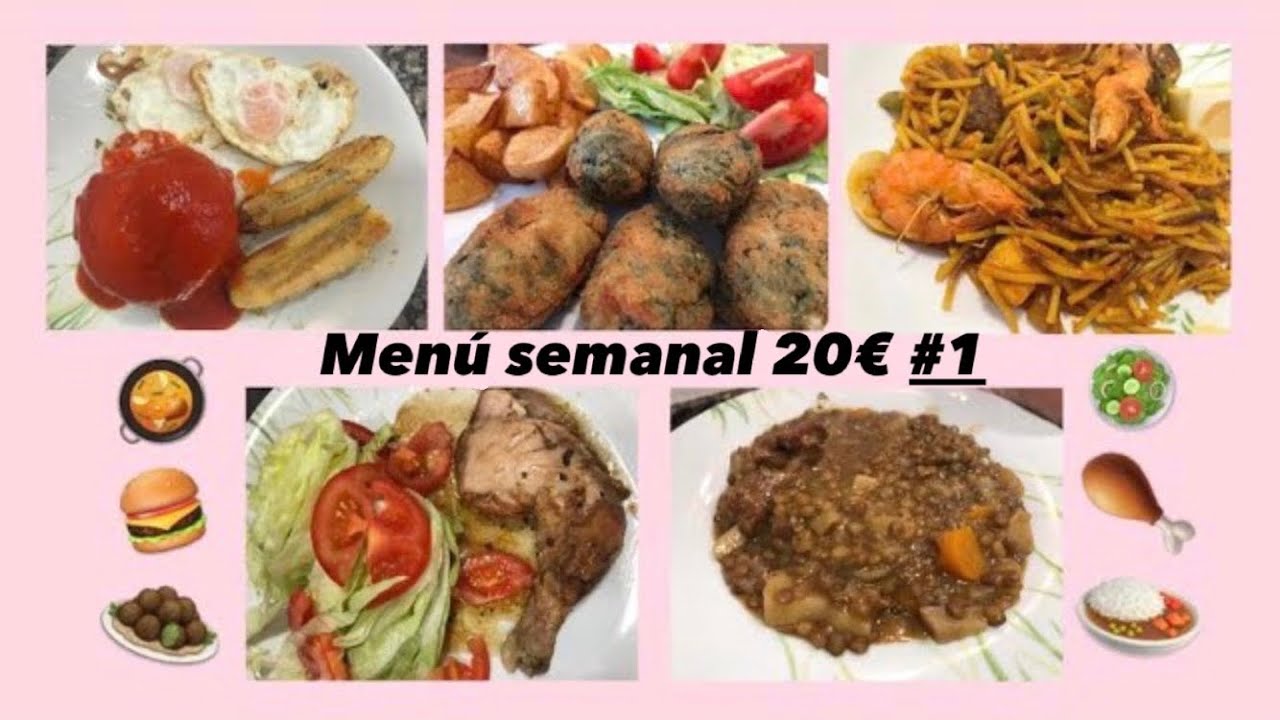 MENÚ SEMANAL Fácil y Rápido (nº1) paso a paso por 20€💰OS ENSEÑO LA COMPRA!