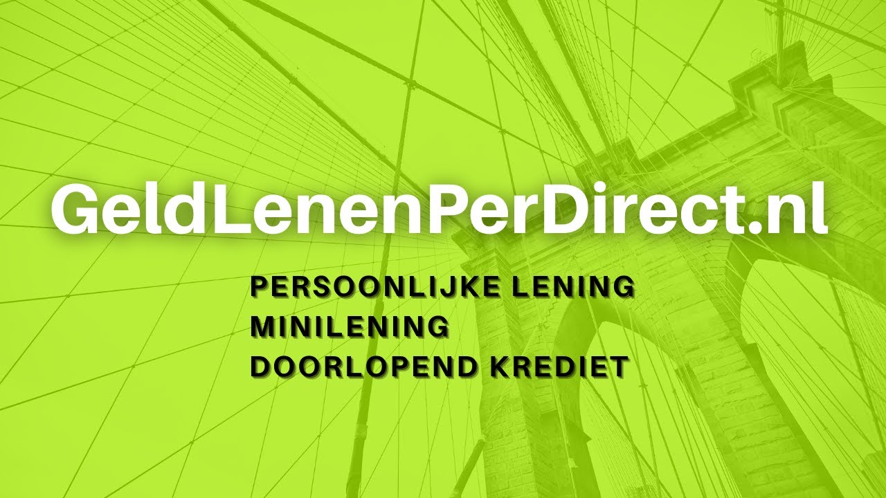 Direct geld lenen? Bij GeldLenenPerDirect.nl