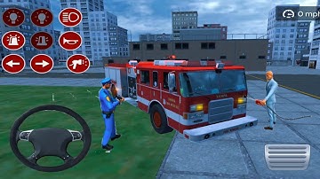 Real Fire Truck Driving Simulator #1S - New Real  Fire Fighting Games In 2022 Android Ios Gameplay