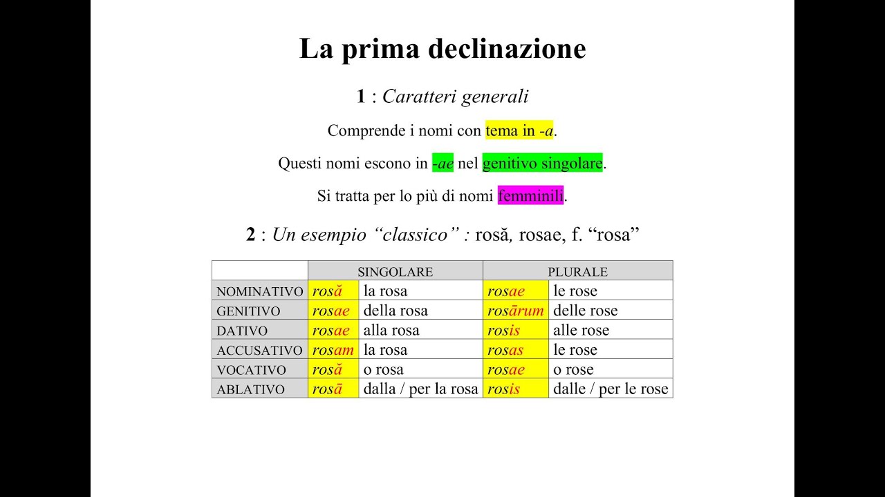 Frasi In Latino Da Tradurre Prima Seconda E Terza Declinazione Il mistero di "rosa rosae" : la prima declinazione del latino facile e