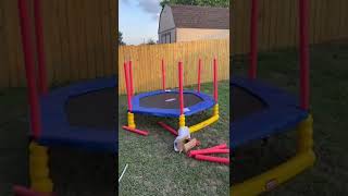 Build a Trampoline with me for our NEW Backyard #dfwfamily #littletikes #wemoved #backyardfun