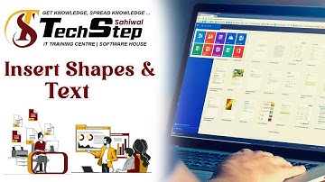Lecture 10 | Insert Shapes & Text | Office Management Tutorial 2023 | TechStep Sahiwal
