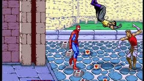 Spider-man The Videogame: Sega System 32 Retro Arcade Beat em Up Spiderman Part 4