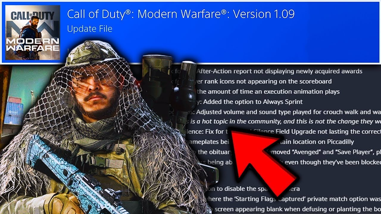 EVERYTHING THAT CHANGED IN THE 1.09 UPDATE FOR MODERN WARFARE