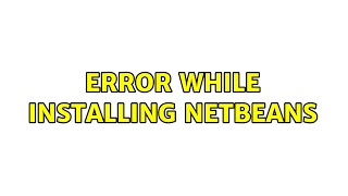 Ubuntu: Error while installing netbeans