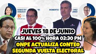 ÚLTIMA ACTUALIZACIÓN CASI AL 100%/ RESULTADOS OFICIALES DE LA SEGUNDA VUELTA ELECTORAL-JUEVES 18 JUN