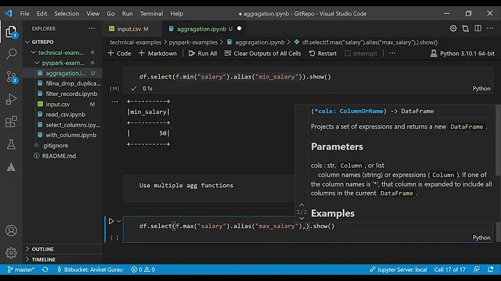 PySpark Examples - How to use Aggregation Functions DataFrame (sum,mean,max,min,groupBy) - Spark SQL