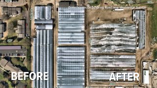 Before and After look at the Portage Tornado destruction