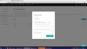 Creating a BitGet API Key