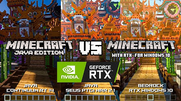 JAVA RTX SHADERS vs MINECRAFT RTX WIN10 (Continuum RT Build 14 & SEUS PTGI HRR 2.1) Ray Tracing