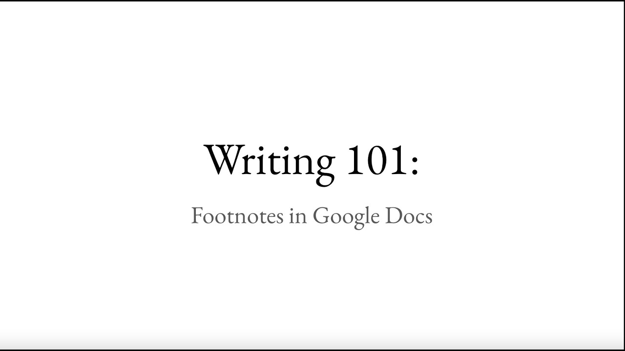 endnotes google docs