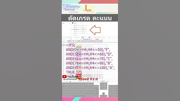 SH EP.09 ตัดเกรด คะแนน ใน#googlesheets