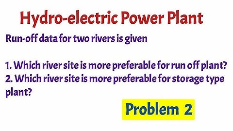Problem 2 Hydrograph & flow duration curve, run off for two rivers is given