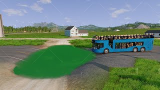 Cars &amp; Bus vs Giant Sinkhole - BeamNG Drive 2022