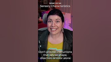 WCAG 1.3.3 - Sensory Characteristics in Instructions