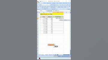 How to Add Minutes to Time in Excel #shorts #shortvideo #short