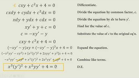 Differential Equation Course - Elimination of Arbitrary Constants (Topic 2)