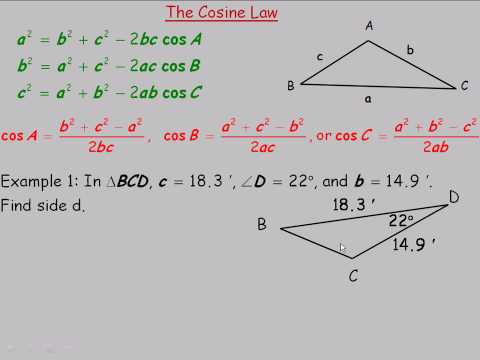 Cosine Law  Formula and Exercise Solutions — Eightify