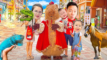 Changcady đưa em Mỡ và em Táo đi thăm quan Vinwonder Vũ Yên Hải Phòng, chơi với các con vật.