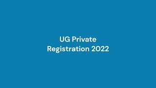 MGU - Procedure for Online Registration - Private Registration - Under Graduate Programmes (UG) 2022